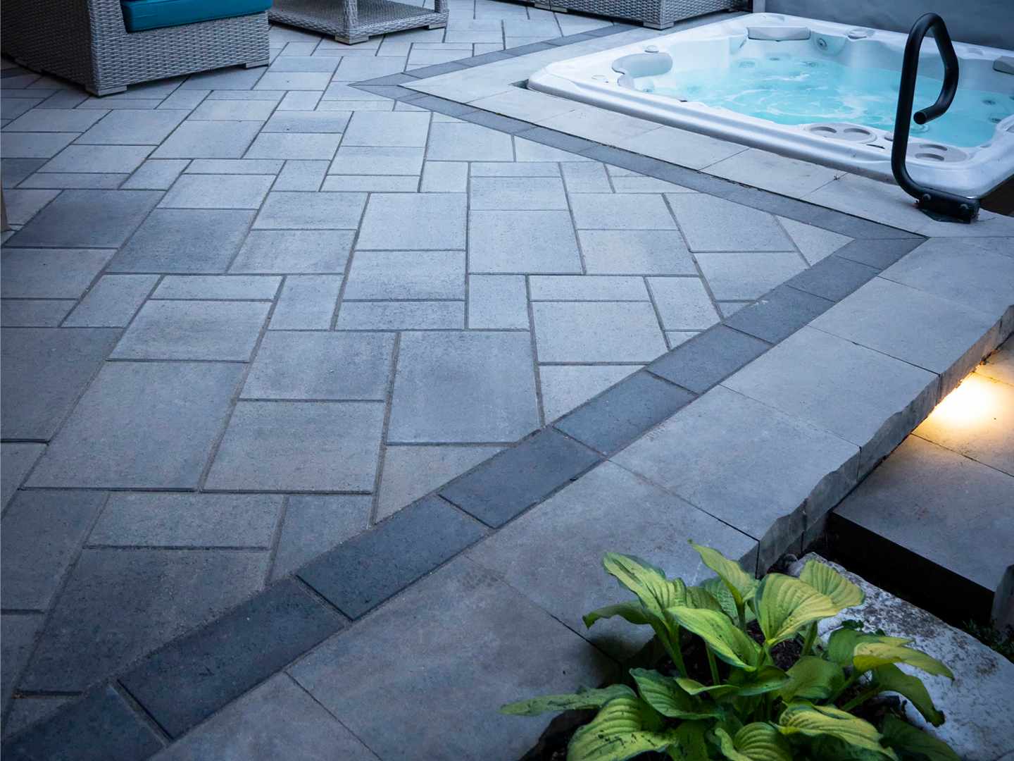 Extreme Slope Patio and Hot Tub Install